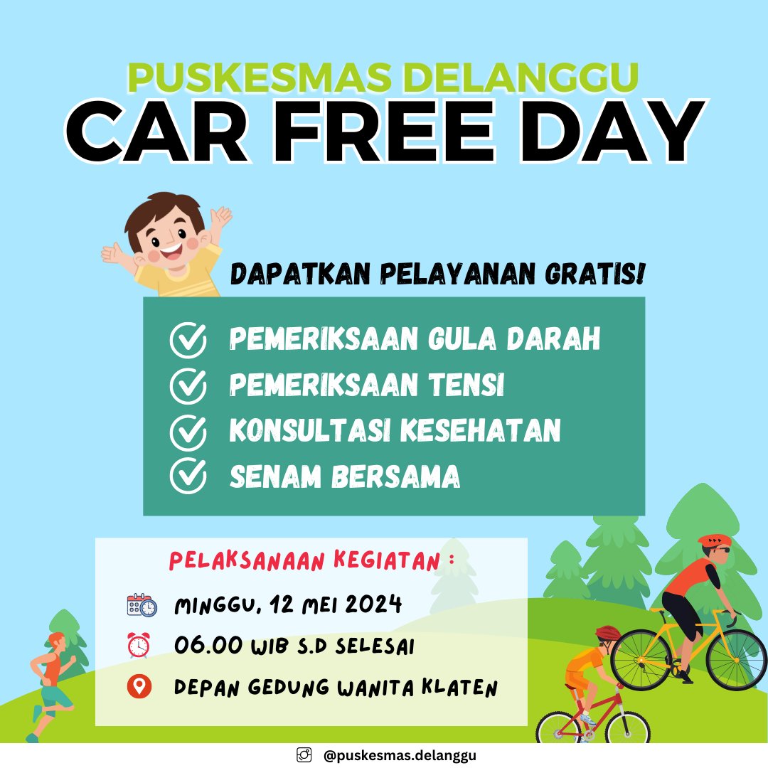 CAR FREE DAY PUSKESMAS DELANGGU 2024